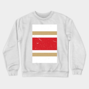 San Francisco Varsity Retro Home White, Gold & White Design Crewneck Sweatshirt